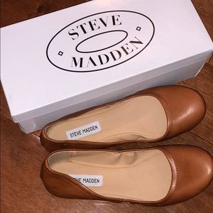 Steve Madden cognac colored leather flats